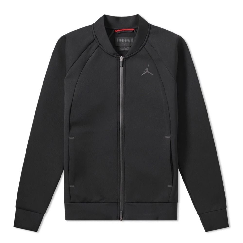 Nike Air Jordan Mens Flight Tech Thermal Jacket Black Large Full Zip EUC